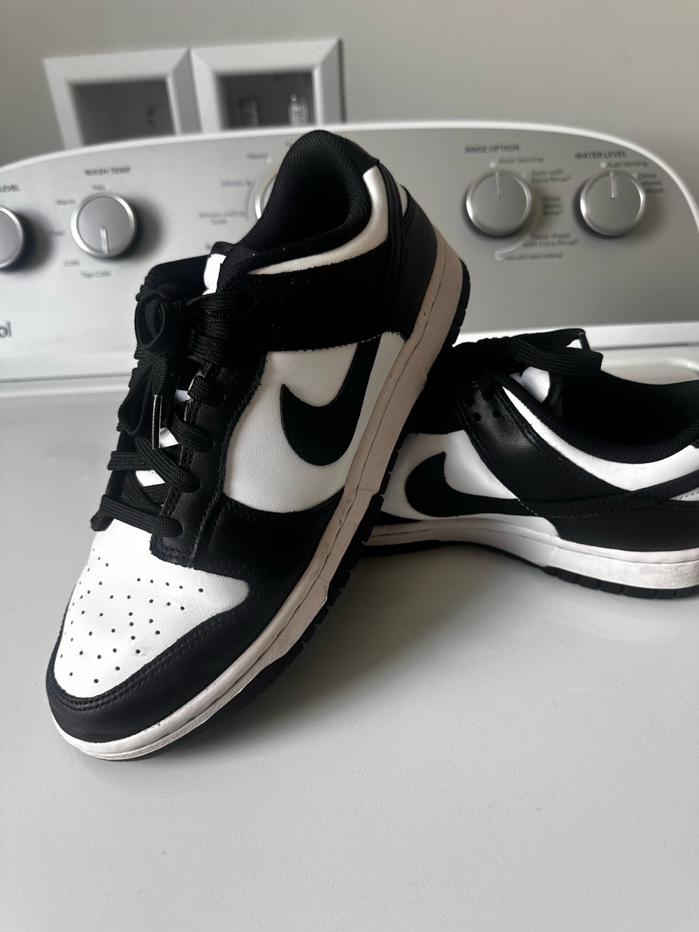 Women’s Nike Dunk Black & White Low-Top Leather Sneakers -